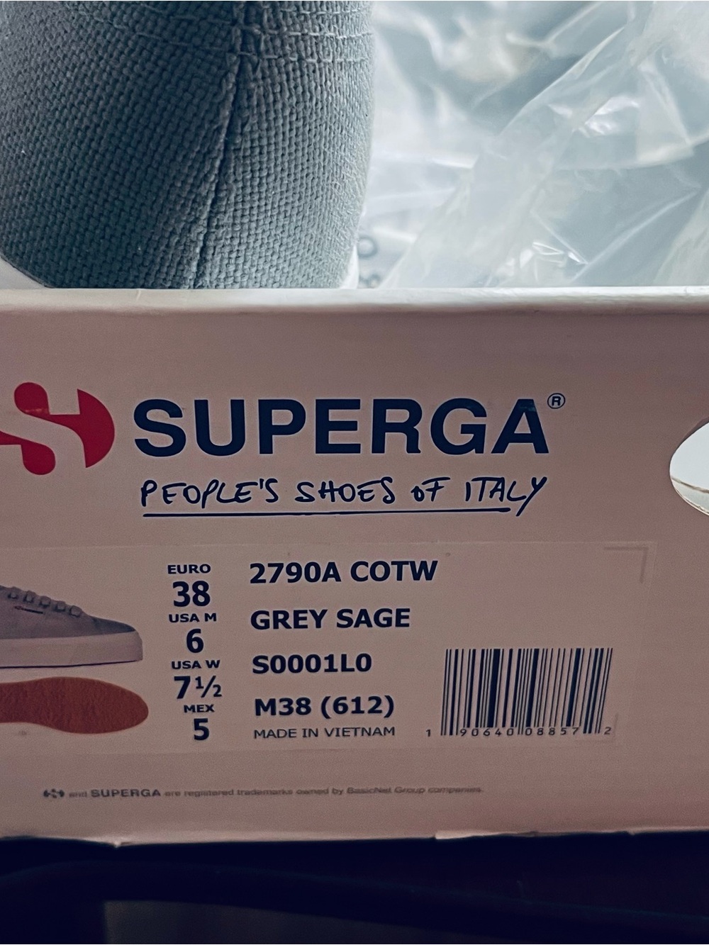 Superga Woman Sneakers in Grey Sage Canvas